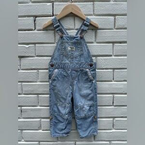 RARE OshKosh B’gosh pinstripe and floral detail overalls size 18m